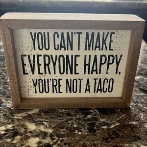 Wooden Sign with Humorous Quote